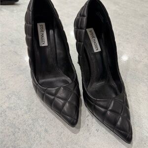 Steve Madden Black Quilted Heels